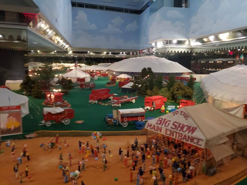 Miniature Scale Model of Circus Coming to Town
